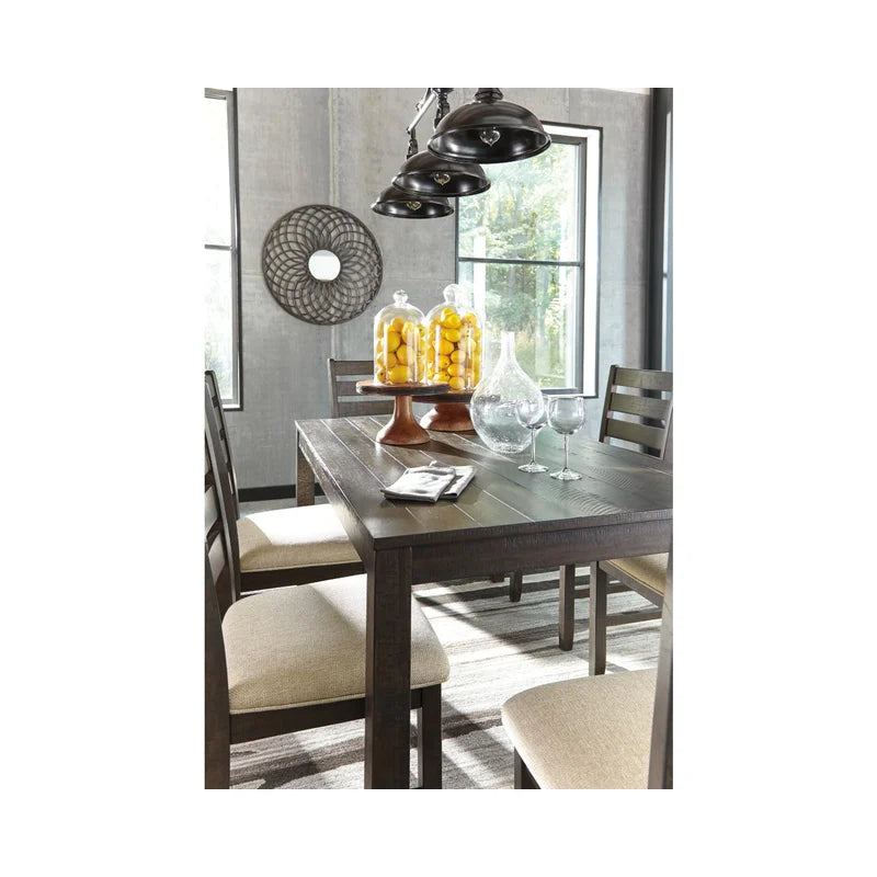 Furnishiaa 7-Piece Dining Set with Ladder Back Chairs